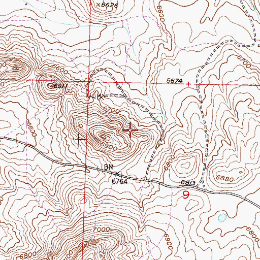 Topographic Map of Hazel Number Three Mine, WY