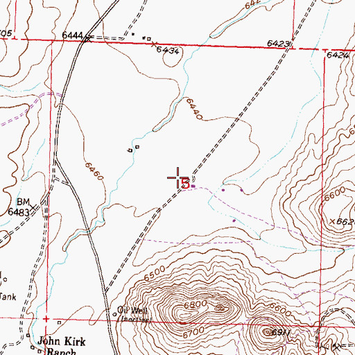Topographic Map of Lost Eight Mine, WY