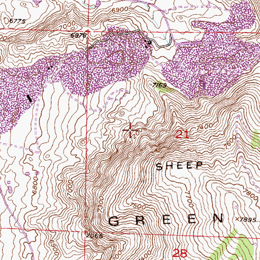 Topographic Map of Paydirt Number Three Mine, WY