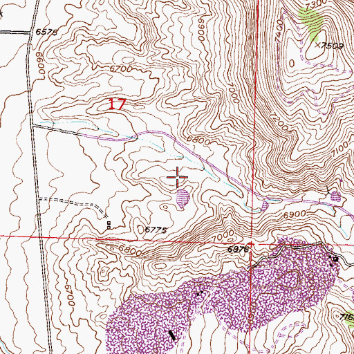 Topographic Map of Sioux and Mary Number One Mine, WY
