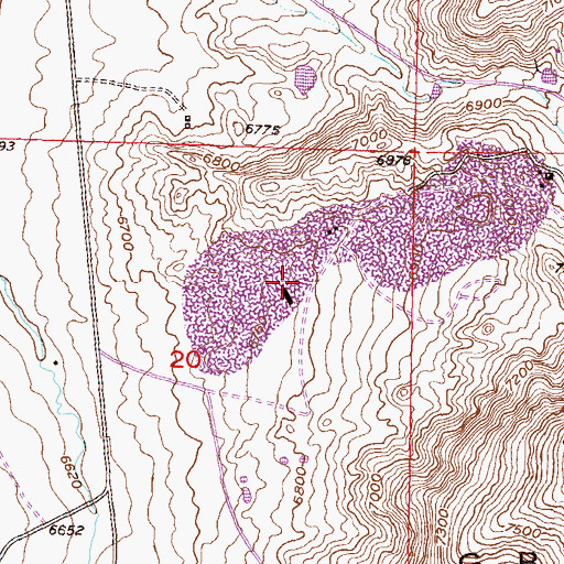 Topographic Map of Snoball Number Two Mine, WY