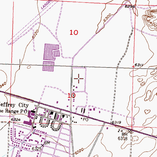 Topographic Map of Pay Dirt North Incline Mine, WY