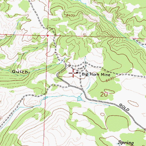 Topographic Map of Powder River Mine, WY