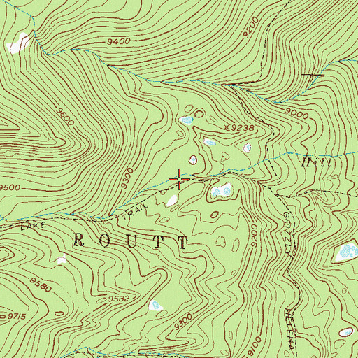 Topographic Map of Blue Lake Trail, CO