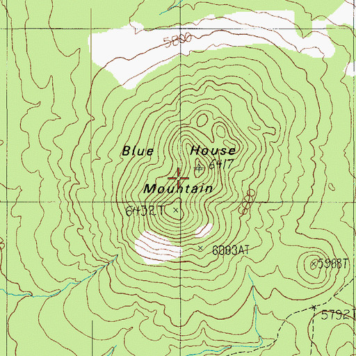 Topographic Map of Blue House Mountain, AZ