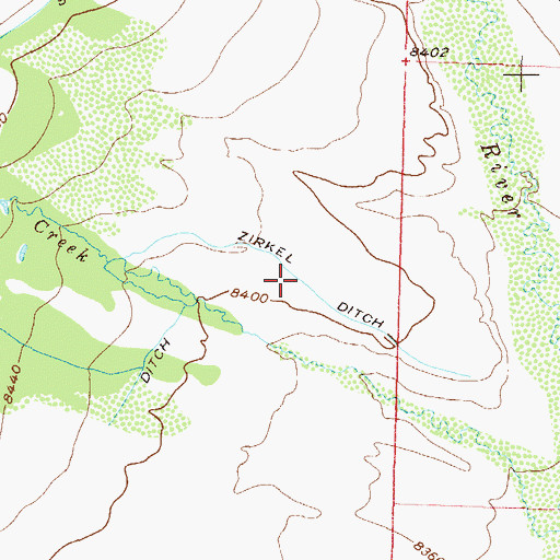 Topographic Map of Zirkel Ditch, CO