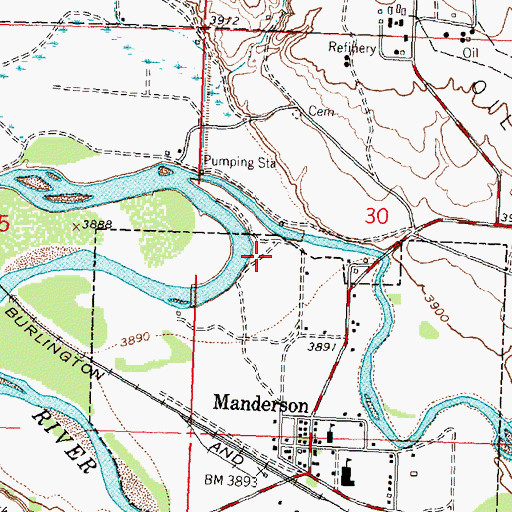 Topographic Map of Rogers and Gapin Mine, WY