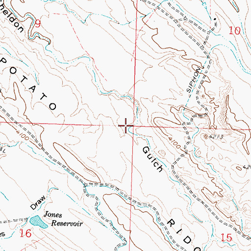 Topographic Map of L. E. Collinwood Bentonite Mine, WY