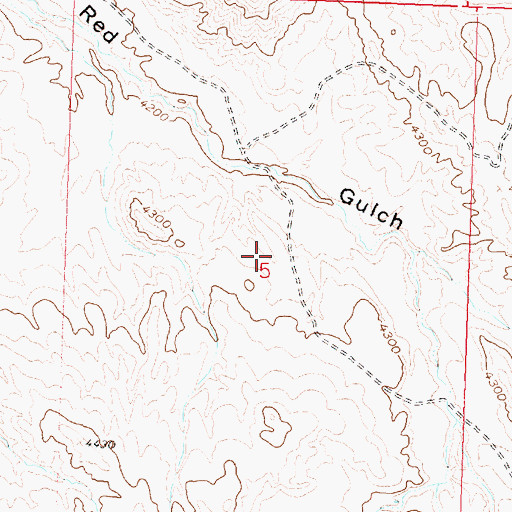 Topographic Map of Big Hill Group Mine, WY