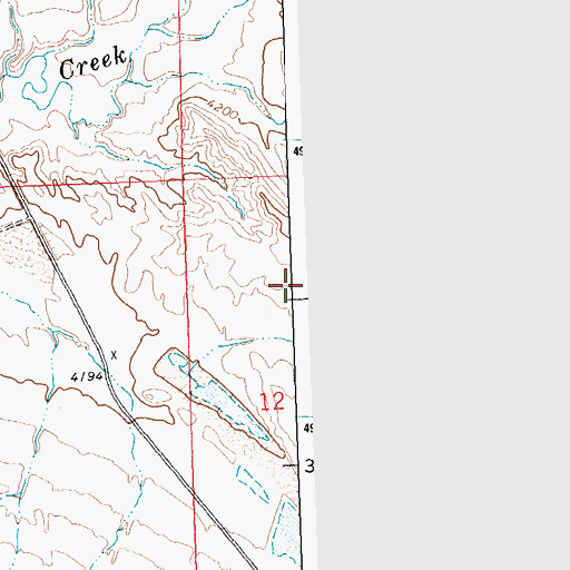 Topographic Map of Greybull Area Number Two Mine, WY