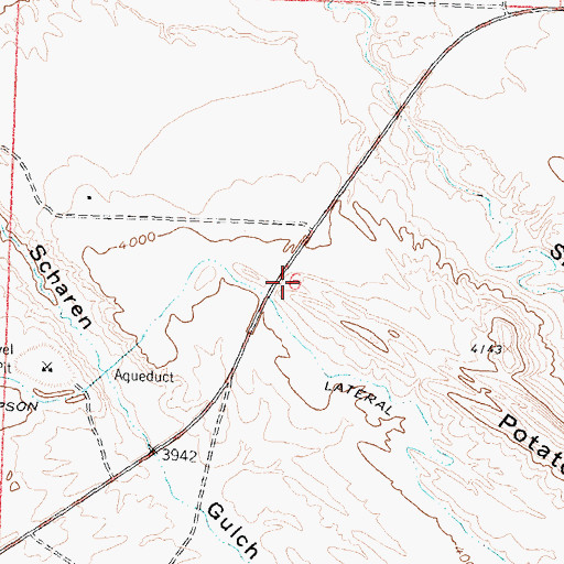 Topographic Map of Shell Canal Mine, WY