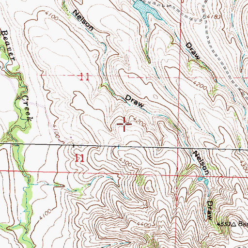 Topographic Map of Beaver Creek Mine, WY