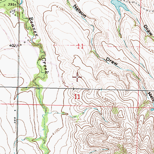 Topographic Map of Moose Mine, WY