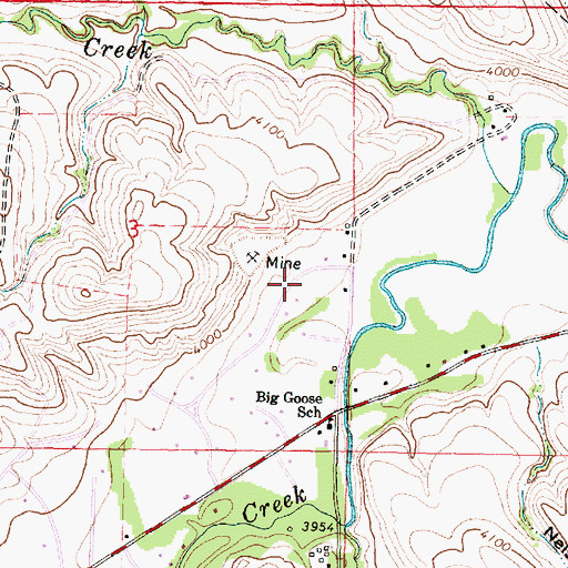 Topographic Map of Owl Creek Mine, WY