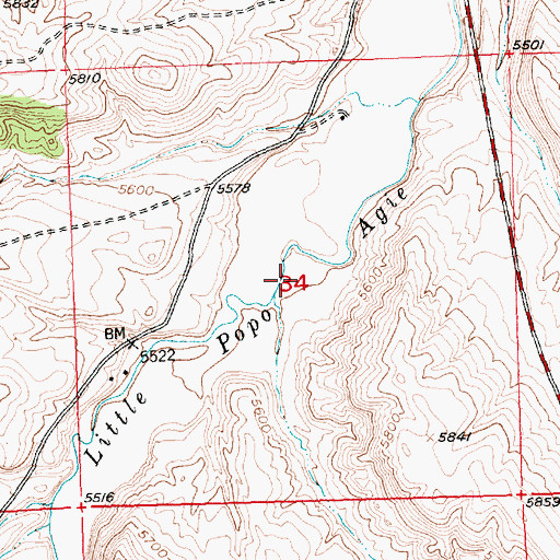 Topographic Map of Pan Group Mine, WY