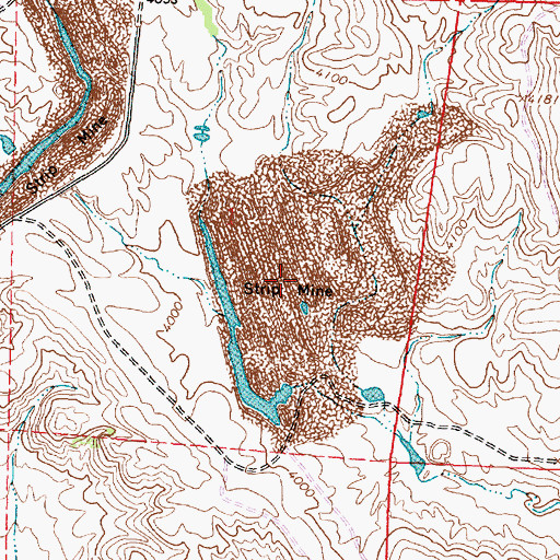 Topographic Map of Big Horn Mine, WY