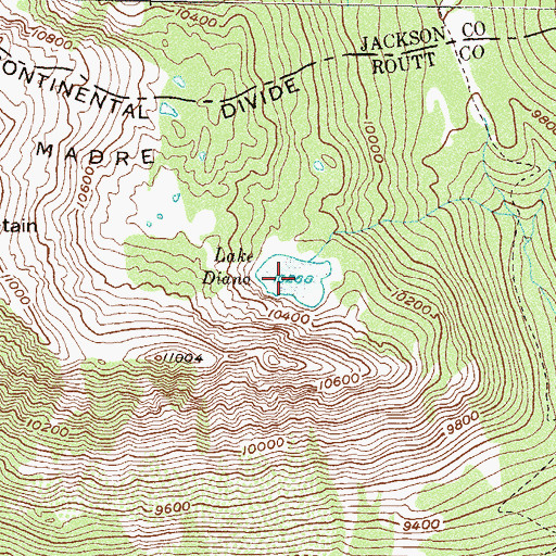 Topographic Map of Lake Diana, CO