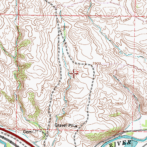 Topographic Map of Carney Mine Number Forty-Four, WY