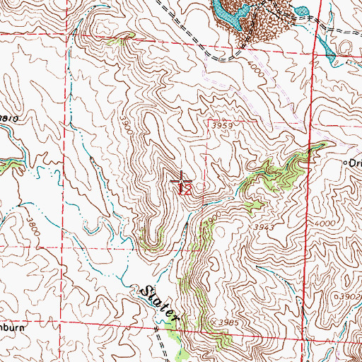 Topographic Map of Conable Prospect Mine, WY