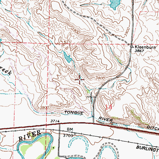 Topographic Map of Masters Mine, WY