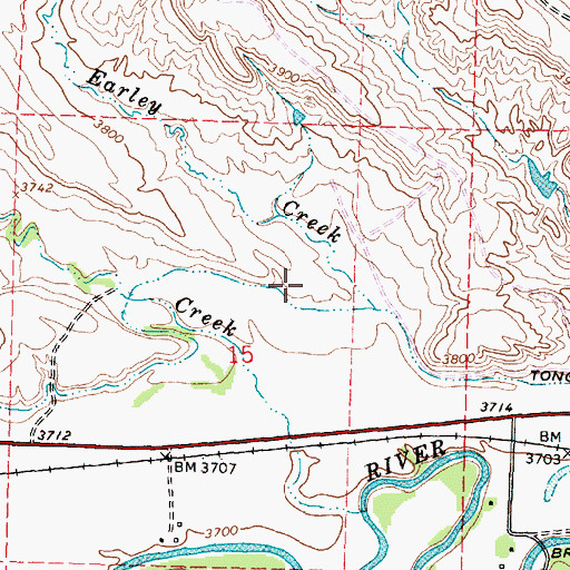 Topographic Map of Kleenburn Coal Tipple Mine, WY