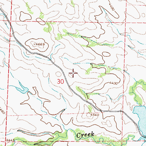 Topographic Map of Barbula Turley Mine, WY