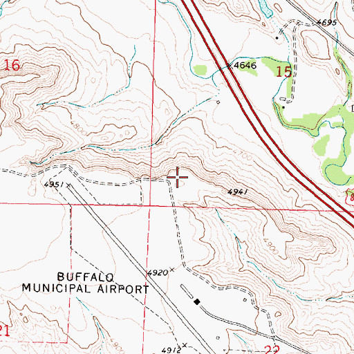 Topographic Map of Husen Pit Number A, WY