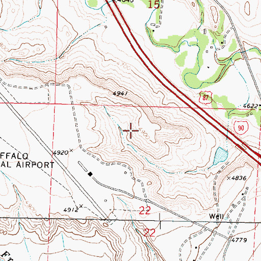 Topographic Map of Husen Pit Number B, WY