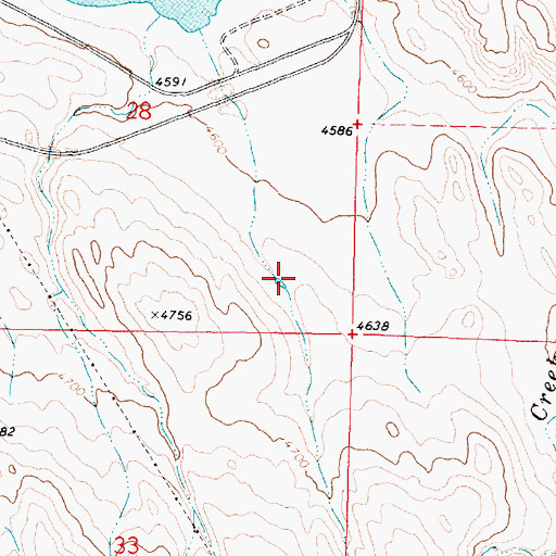 Topographic Map of Lake De Smet Mine, WY
