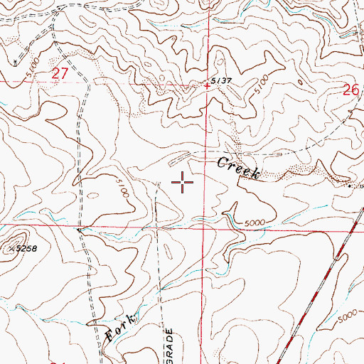 Topographic Map of Buffalo Sand and Gravel Pit, WY