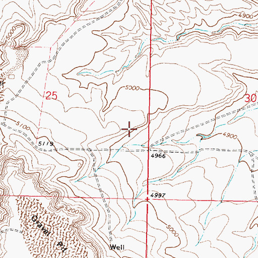 Topographic Map of Carter Pit Mine, WY