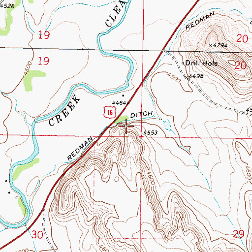 Topographic Map of Buffalo Mine, WY