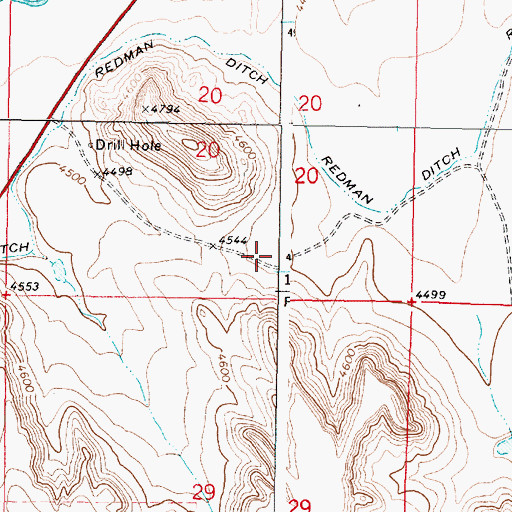 Topographic Map of Clear Creek Mine, WY