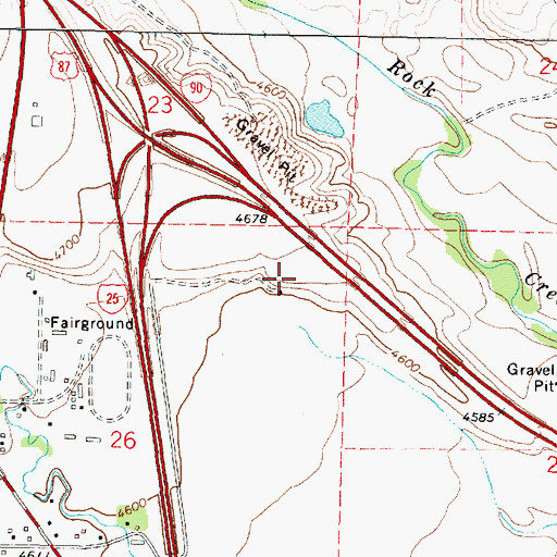 Topographic Map of Mitchell Mine, WY