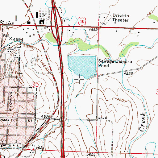 Topographic Map of Munkry Mine, WY