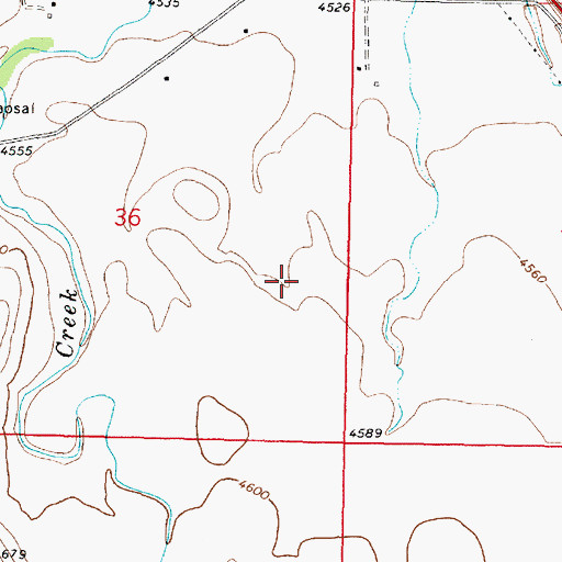 Topographic Map of Munkry Mine, WY