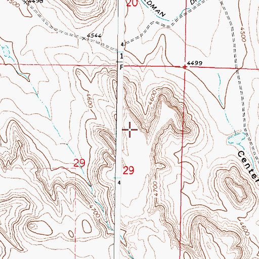 Topographic Map of Walters Mine, WY