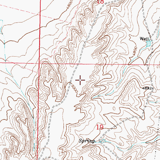 Topographic Map of Cross H Mesa D Pit, WY