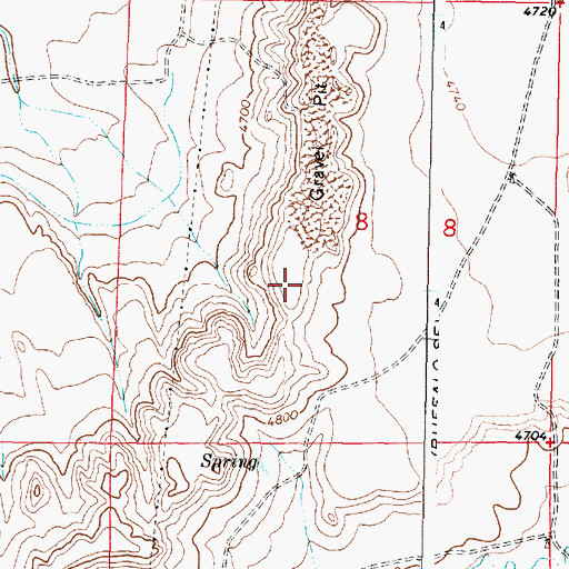 Topographic Map of Cross H Pit Number Two, WY