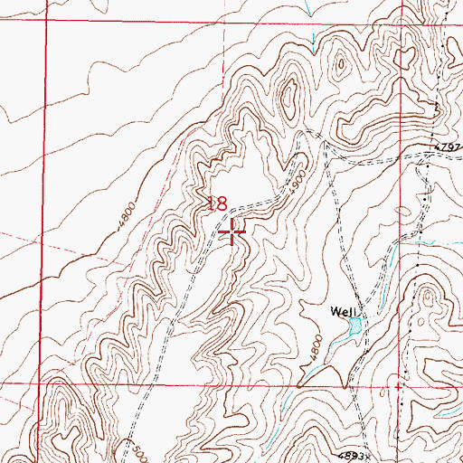 Topographic Map of Keith Pit Number One, WY