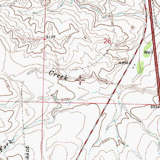 Topographic Map of Shambaugh Number Two Mine, WY