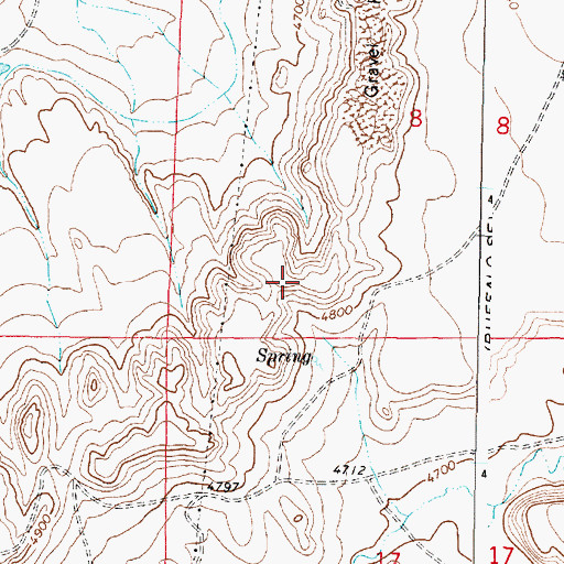 Topographic Map of Smith Pit Number One, WY