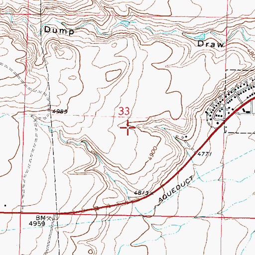 Topographic Map of Arno Pit, WY