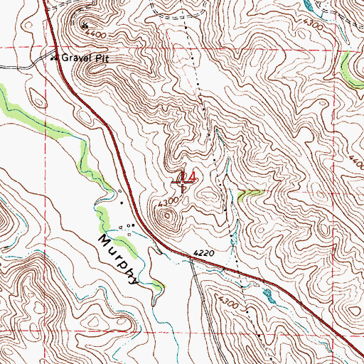 Topographic Map of Betheurem Prospect Mine, WY