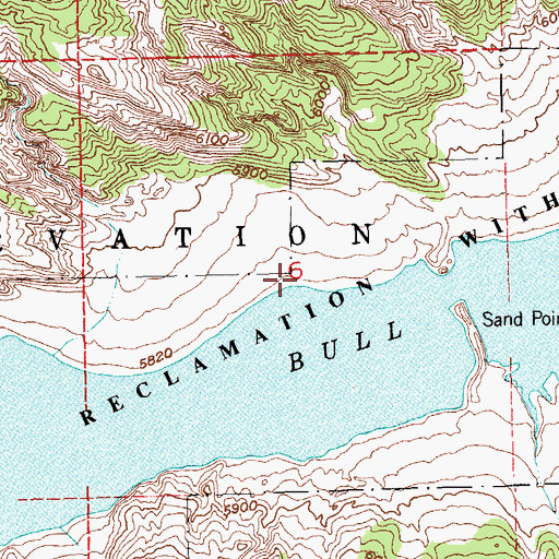 Topographic Map of Bull Ridge Mine, WY