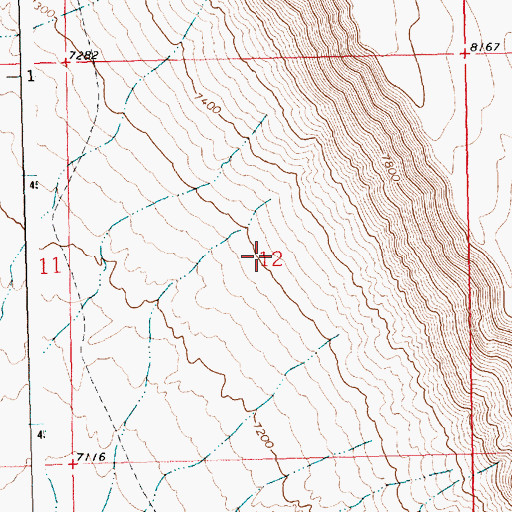 Topographic Map of Big T Mine, WY