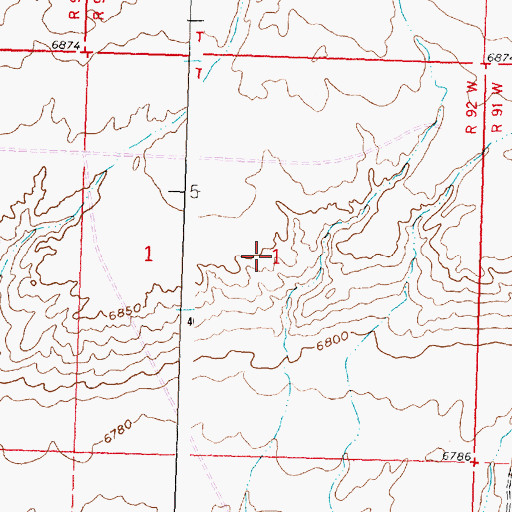 Topographic Map of Cox Mine, WY