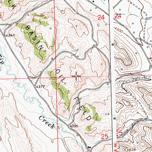 Topographic Map of Oldham Mine, WY