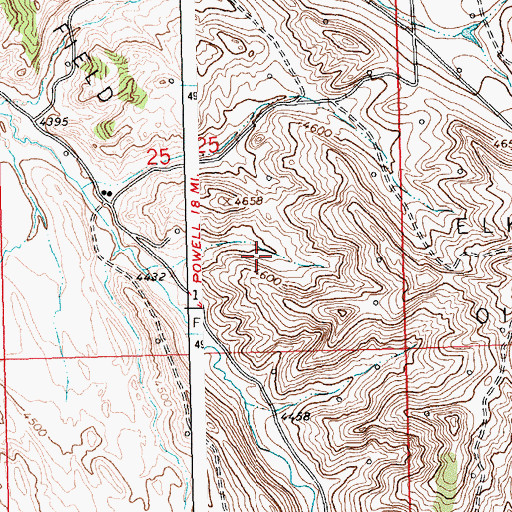Topographic Map of Silvertip Mine, WY