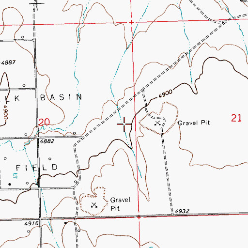 Topographic Map of Two Dot Mine, WY